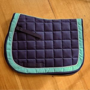 Contrast Border Quilted AP Pad - Navy/Island Blue